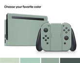 TACKY DESIGN Solid Color Nintendo Switch Skin Wrap | Pastel Green 3M Vinyl Full Cover - Tackydesign